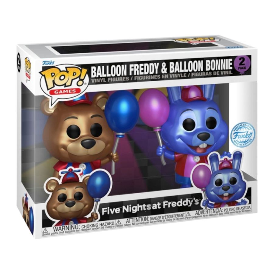 Five Nights At Freddy's - Bonnie & Freddy US Exclusive Metallic Pop! 2-Pack