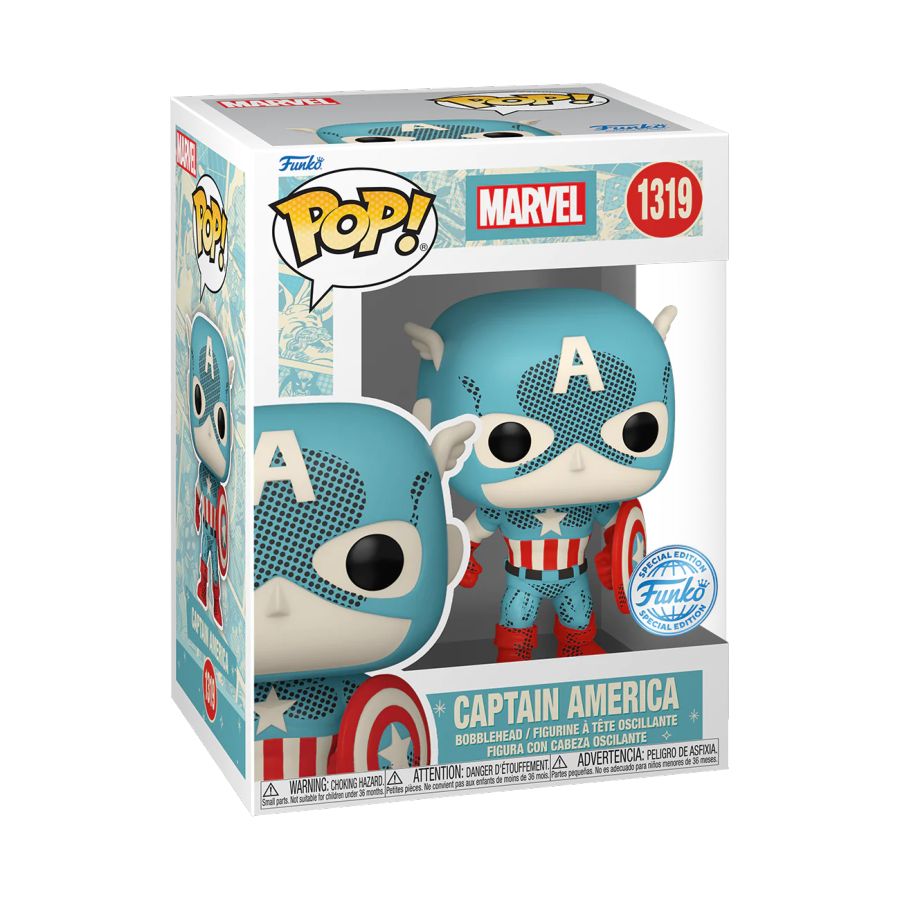Marvel Comics: D100 - Captain America Retro Reimagined Pop! Vinyl