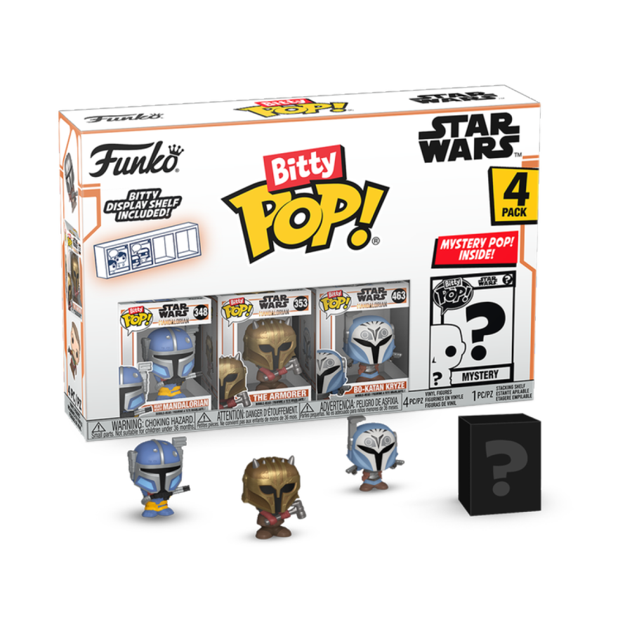 Star Wars: The Mandalorian - Heavy Mandalorian Bitty Pop! 4-Pack