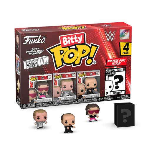 WWE - Bret Hart Bitty Pop! 4-Pack