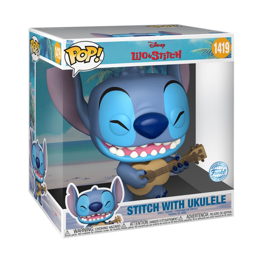 Lilo & Stitch - Stitch w/Ukelele 10" US Exclusive Pop! Vinyl