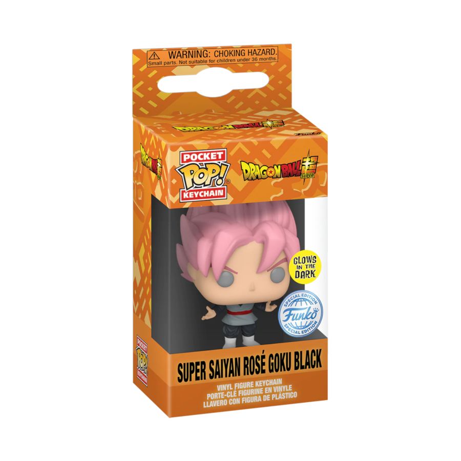 Dragon Ball Super - Goku Rose Black US Exclusive Glow Pop! Keychain