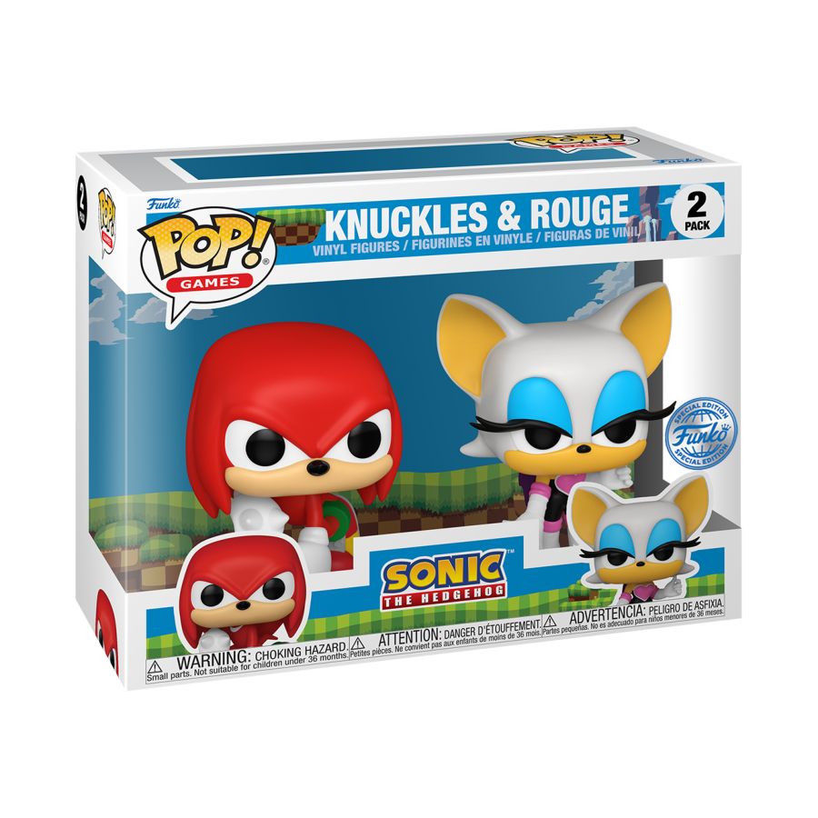 Sonic the Hedgehog - Knuckles & Rouge US Exclusive Pop! Vinyl 2-Pack