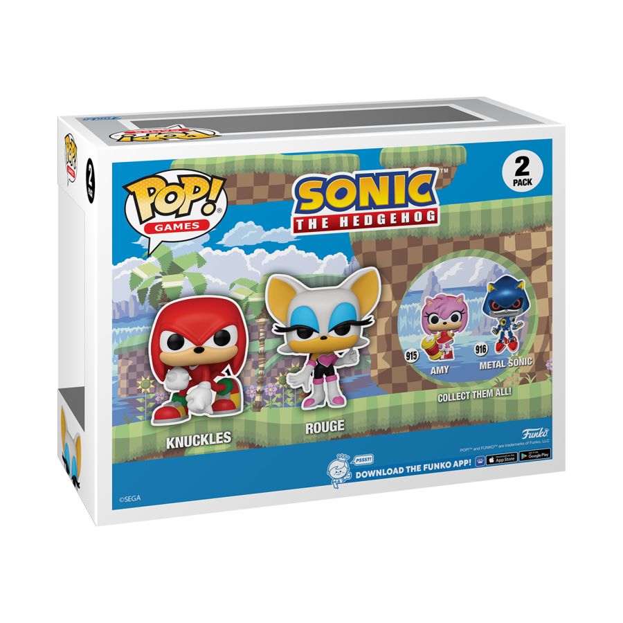 Sonic the Hedgehog - Knuckles & Rouge US Exclusive Pop! Vinyl 2-Pack