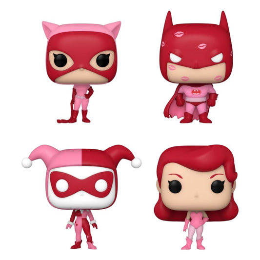 DC Comics: Valentines 2024 - Pink US Exclusive Pocket Pop! 4-Pack Heart Box