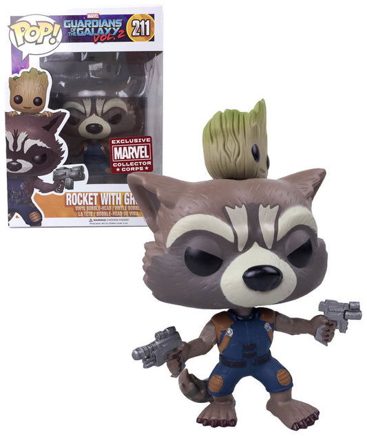 Rocket with Groot - Marvel Collector Corps US Exclusive Pop! Vinyl - Ozzie Collectables