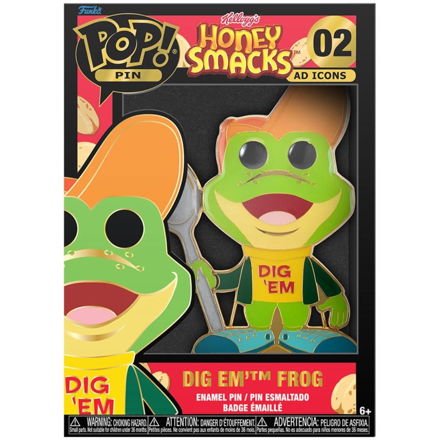 Honey Smacks - Dig 'Em Frog 4" Pop! Enamel Pin