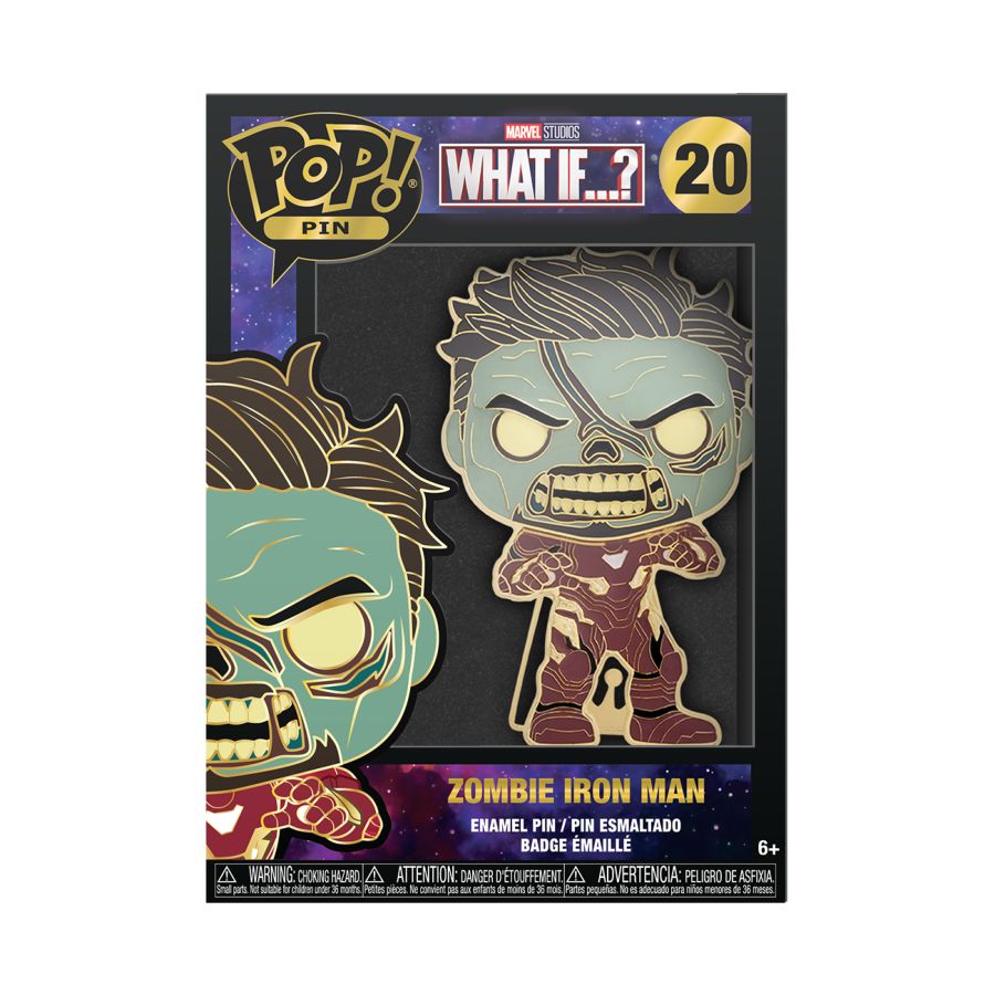 What If - Zombie Iron Man 4" Pop! Enamel Pin
