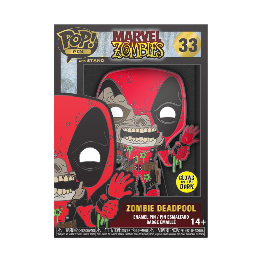 Marvel Comics - Zombie Deadpool 6" Pop! Pin