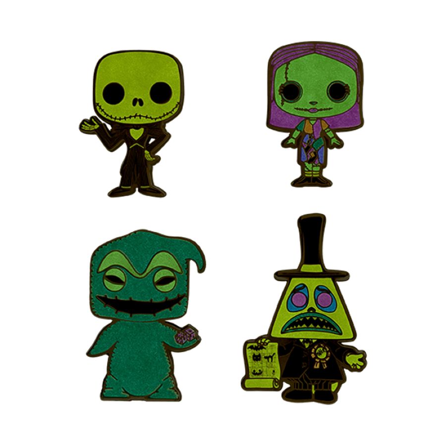 Nightmare Before Christmas - Blacklight Enamel Pin Set 4Pk