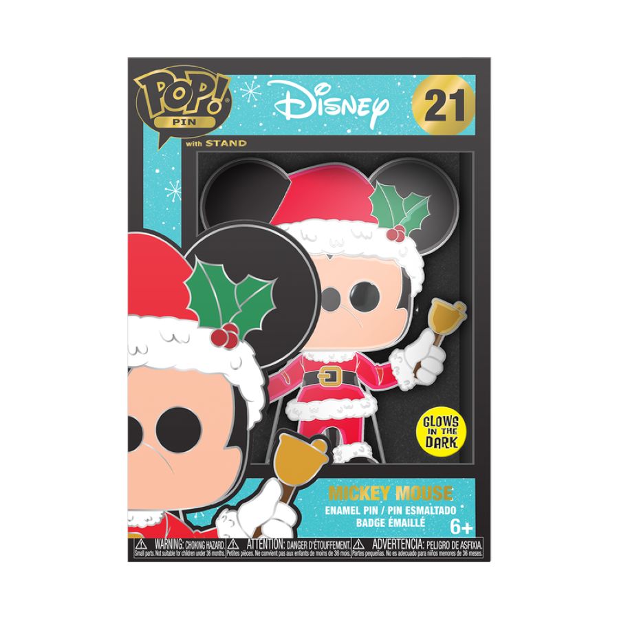 Disney - Mickey Mouse Holiday Glow Enamel Pop! Pin