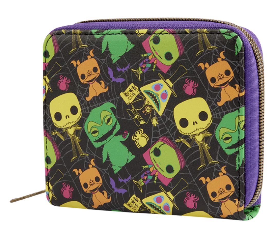 The Nightmare Before Christmas - Blacklight Zip Around Wallet