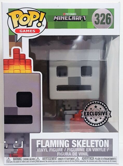 Flaming Skeleton - Minecraft Games Exclusive Pop! Vinyl #326 - Ozzie Collectables