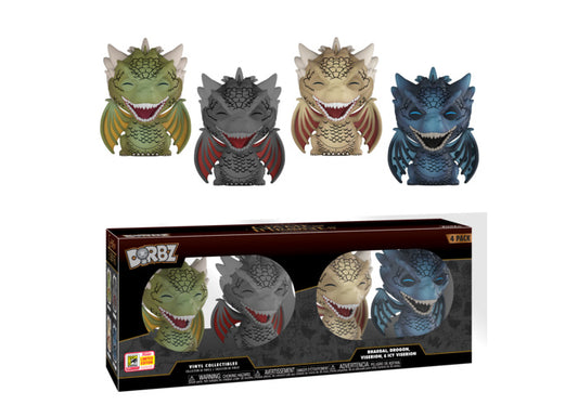 Game of Thrones - Dragons 4-Pack Dorbz Funko Store Stickered 2018 San Diego Summer Convention Exclusive - Ozzie Collectables