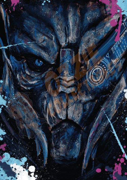 Mass Effect - Garrus - Killustrate Art Print Poster