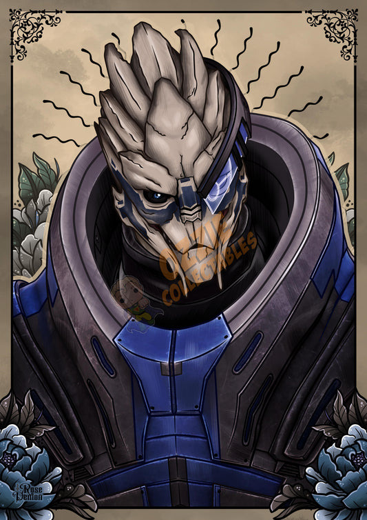 Garrus Vakarian Mass Effect Fan Art Print By Rose Demon - RoseDemon Art Print Poster