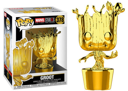 Marvel Studios 10th Anniversary - Groot Gold Chrome Pop! Vinyl #378