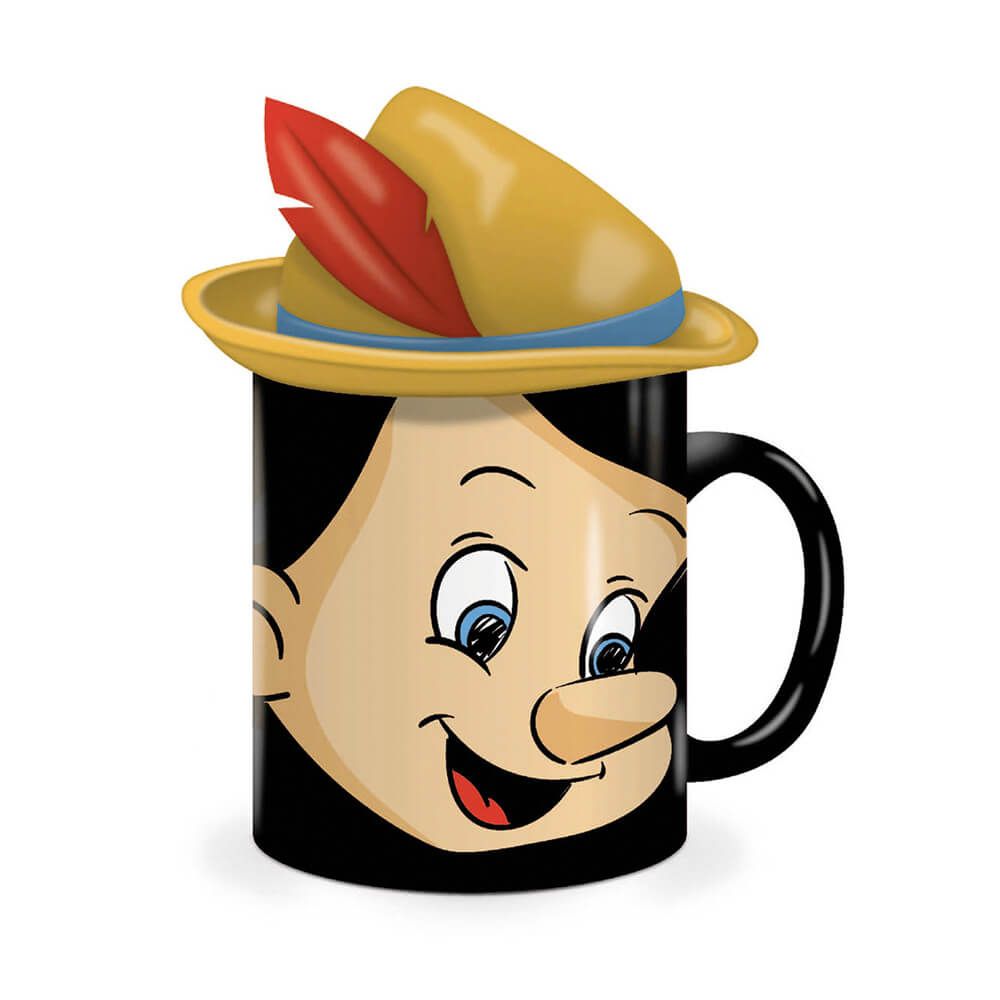 DISNEY SHAPED MUG WITH LID: PINOCCHIO