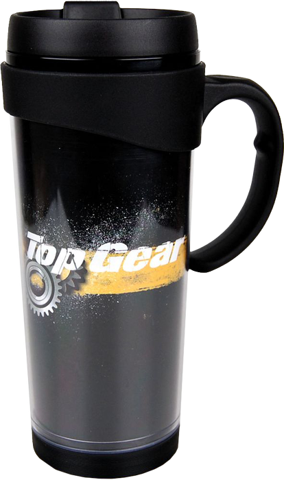 Top Gear - Black and Yellow Gears Travel Mug - Ozzie Collectables
