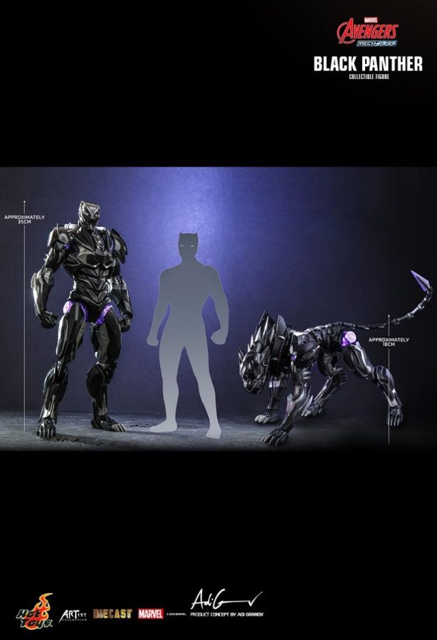 Avengers: Mech Strike - Black Panther Diecast 1:6 Scale Action Figure