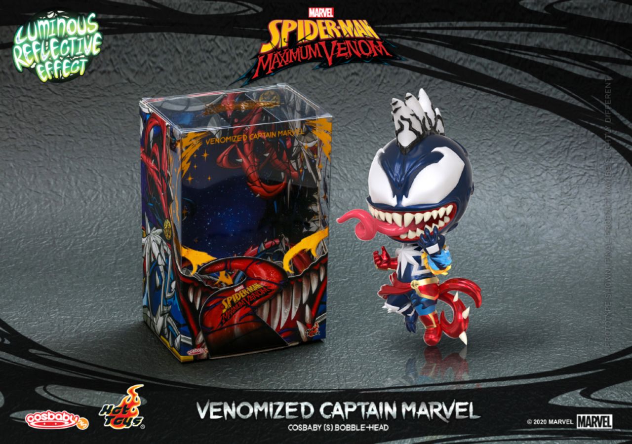 Venom - Venomized Captian Marvel Cosbaby - Ozzie Collectables