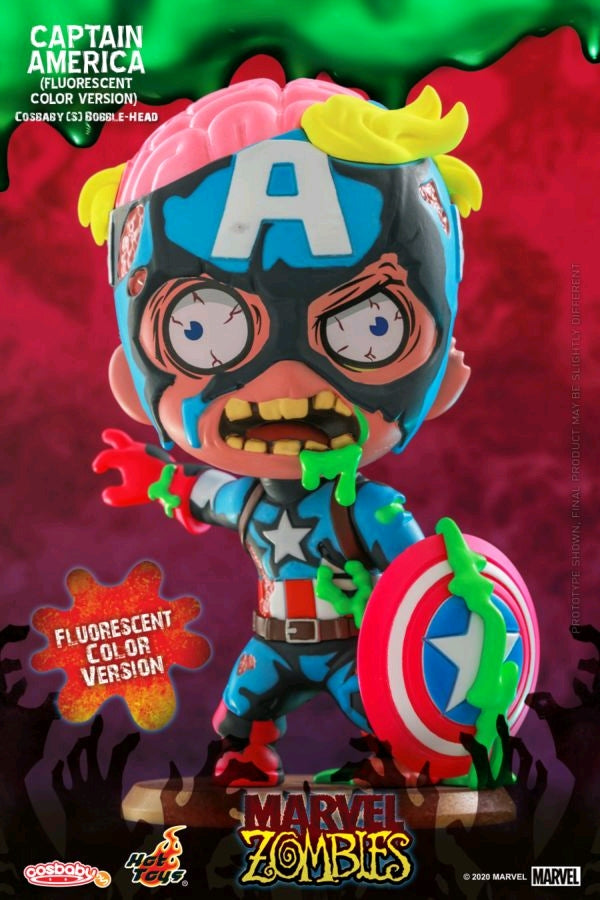 Marvel Zombies - Captain America Fluorescent Cosbaby
