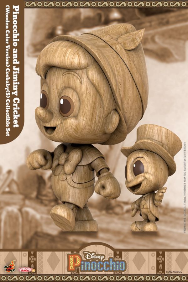 Pinocchio (1940) - Pinocchio & Jiminy Cricket (Wooden Color Version] Cosbaby