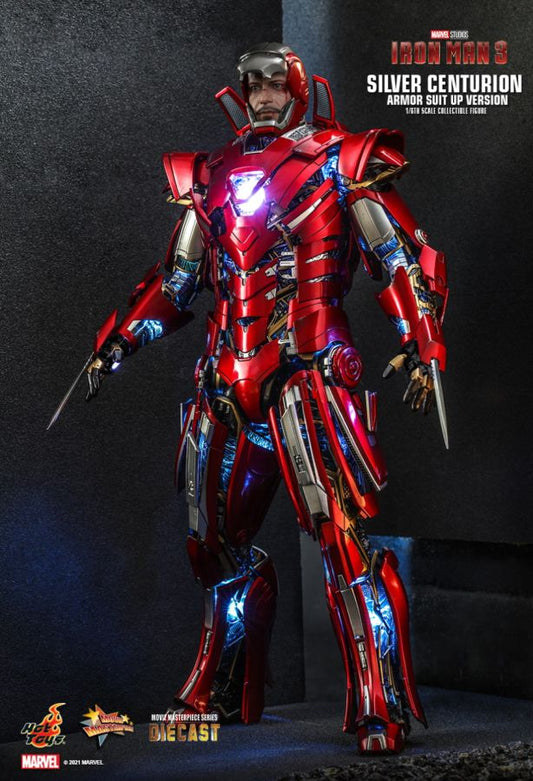 Iron Man 3 - Silver Centurion Armor Suit-Up 1:6 Scale 12" Diecast Action Figure