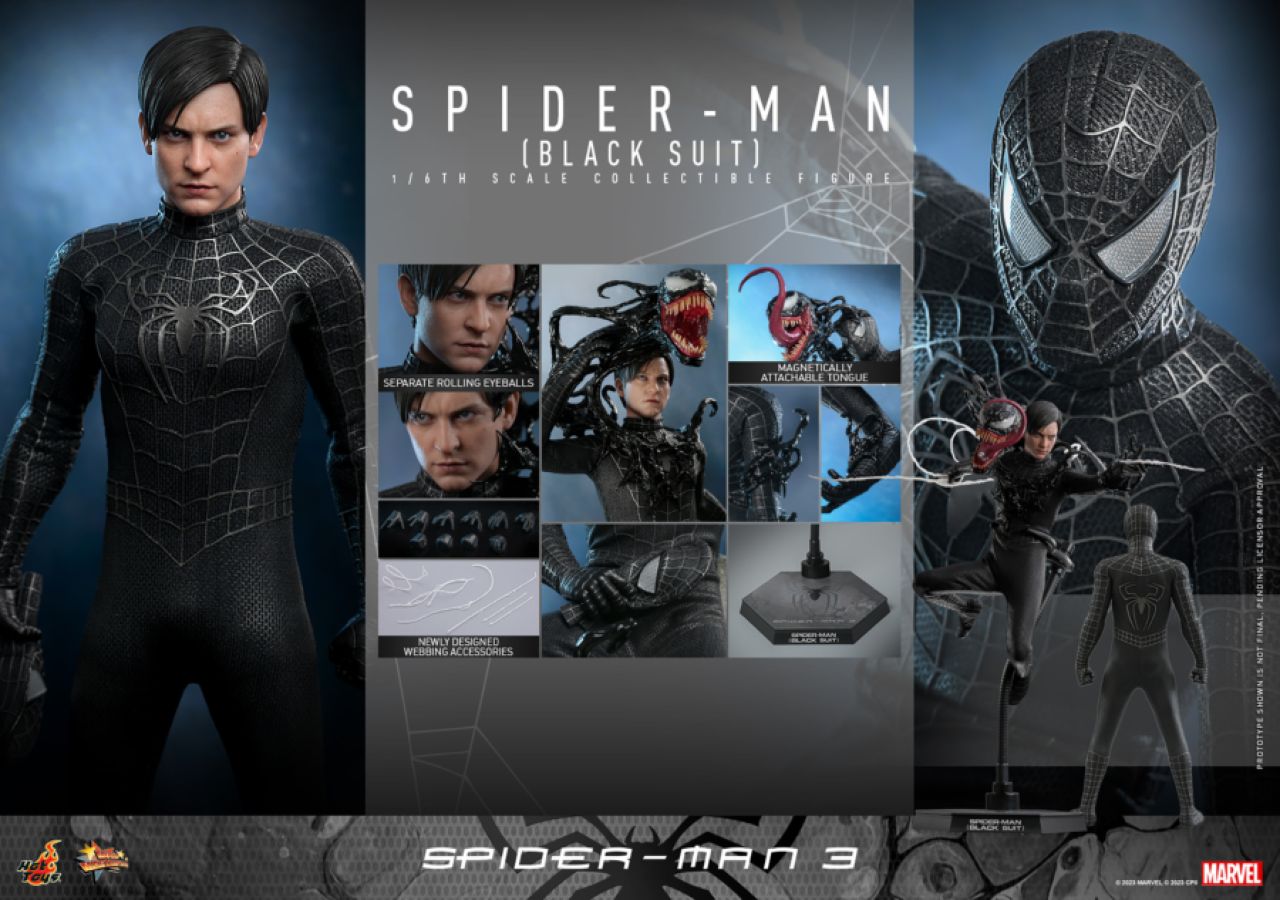 Spider-Man 3 - Spider-Man (Black Suit) 1:6 Scale Collectable Aciton Figure