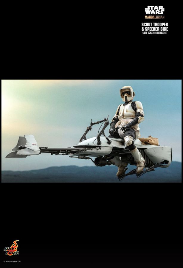 Star Wars: The Mandalorian - Scout Trooper & Speeder Bike 1:6 Scale Action Figure Set - Ozzie Collectables