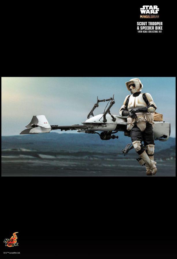 Star Wars: The Mandalorian - Scout Trooper & Speeder Bike 1:6 Scale Action Figure Set - Ozzie Collectables
