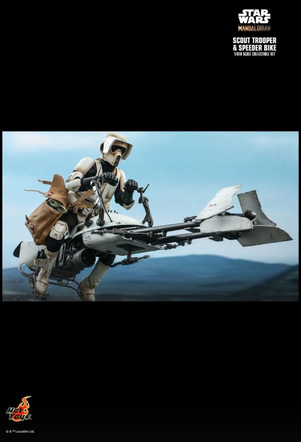 Star Wars: The Mandalorian - Scout Trooper & Speeder Bike 1:6 Scale Action Figure Set - Ozzie Collectables