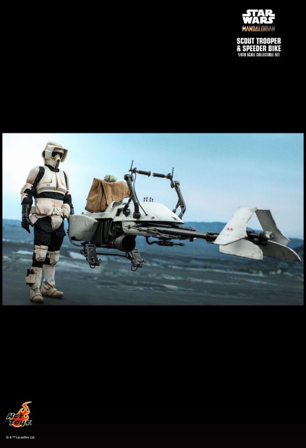Star Wars: The Mandalorian - Scout Trooper & Speeder Bike 1:6 Scale Action Figure Set - Ozzie Collectables