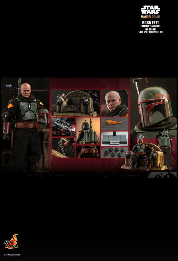 Star Wars: The Mandalorian - Boba Fett on Throne 1:6 Scale 12" Action Figure