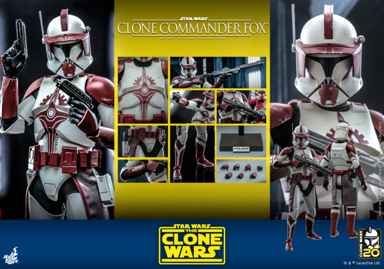 Star Wars: The Clone Wars - Clone Commander Fox 1:6 Scale Hot Toy Action Figure