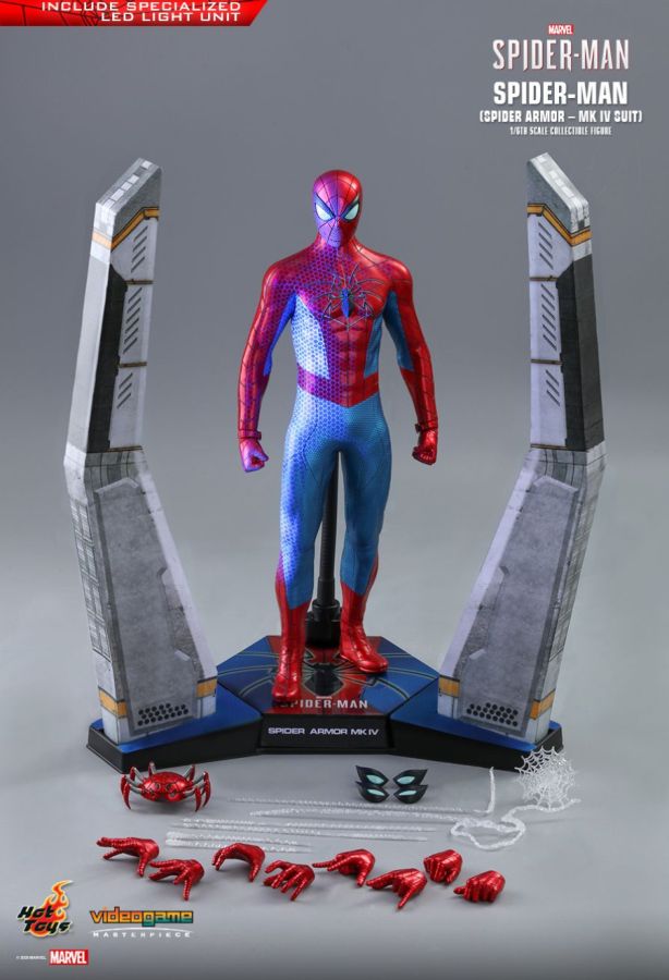 SpiderMan (Video Game 2019) - Spider Armor Mark IV 1:6 Scale 12" Action Figure - Ozzie Collectables