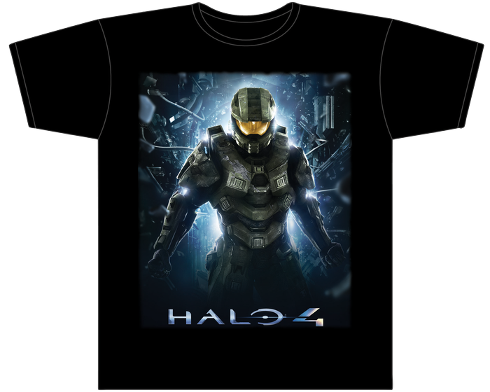 Halo 4 - Wake Up John Black Male T-Shirt XL - Ozzie Collectables