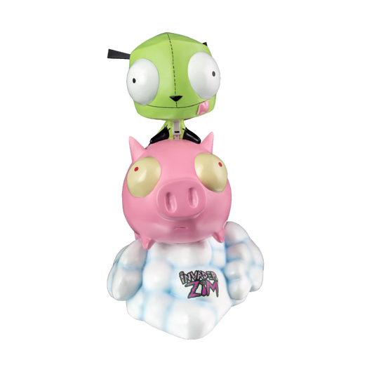 Invader Zim - GIR on Pig Statue