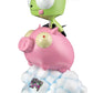 Invader Zim - GIR on Pig Statue