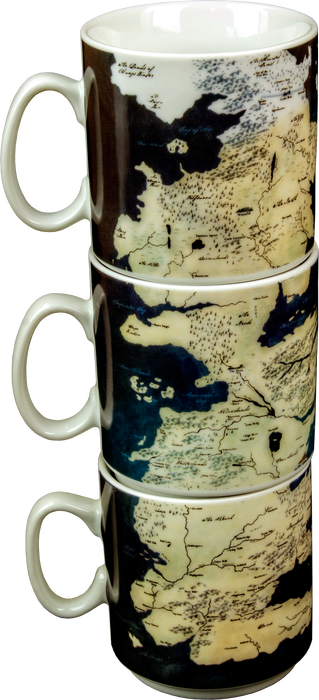 Game of Thrones - Stacked Westeros Map Mug Set - Ozzie Collectables