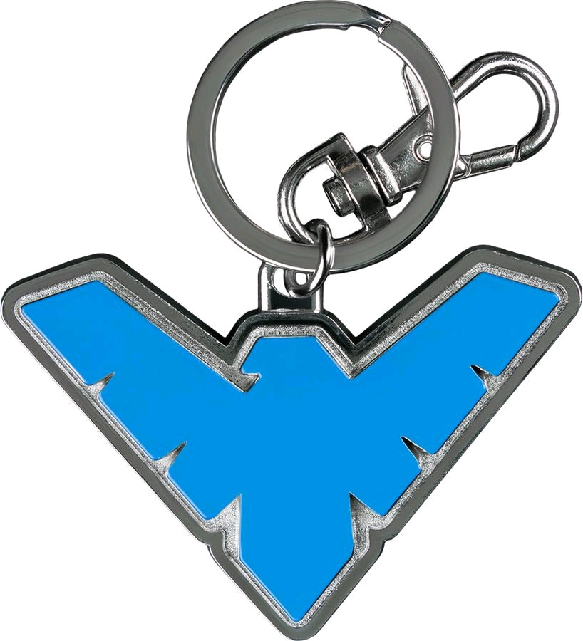 Batman - Nightwing Logo Colour Enamel Keychain - Ozzie Collectables