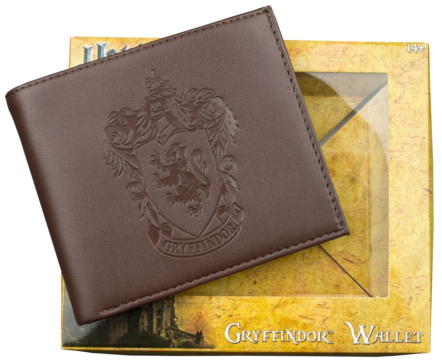 Harry Potter - Gryffindor Logo Embossed Brown Wallet - Ozzie Collectables