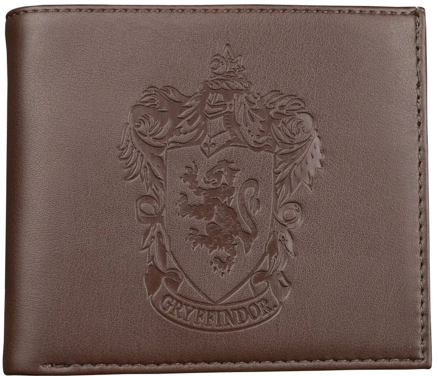 Harry Potter - Gryffindor Logo Embossed Brown Wallet - Ozzie Collectables