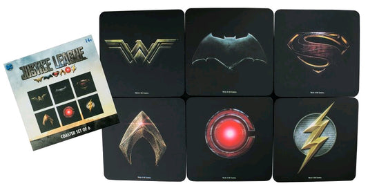 Justice League Movie - Full Team Logo Coaster Set of 6 - Ozzie Collectables