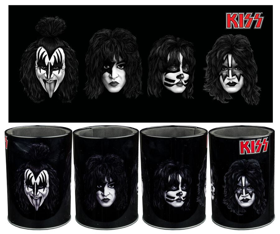 KISS - Band Faces Metal Can Cooler - Ozzie Collectables