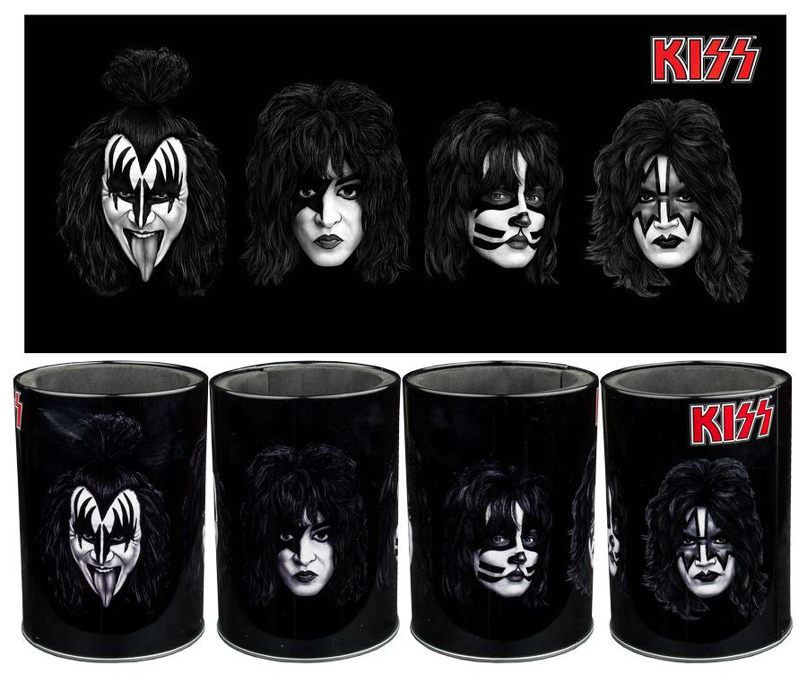 KISS - Band Faces Metal Can Cooler - Ozzie Collectables