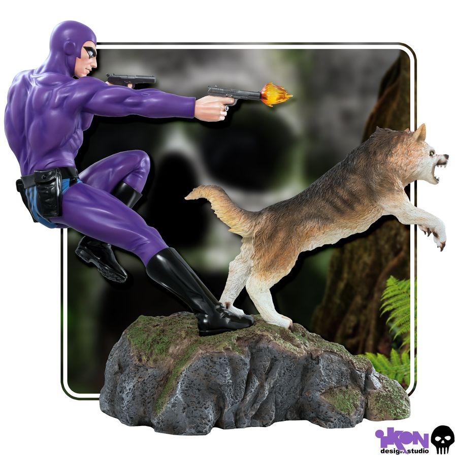 The Phantom - Phantom and Devil Purple Suit Statue