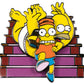 The Simpsons - Bart Raiding Homer's Change Jar Spinning Enamel Pin - Ozzie Collectables