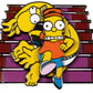 The Simpsons - Bart Raiding Homer's Change Jar Spinning Enamel Pin - Ozzie Collectables