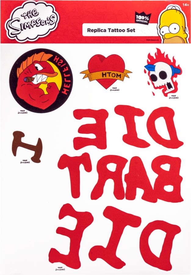 The Simpsons - Temporary Tattoo Replica Set - Ozzie Collectables